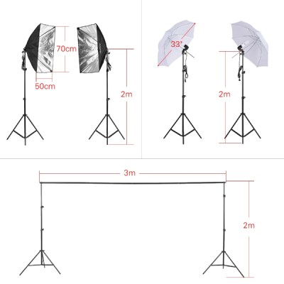 SOFTBOX KIT D ECLAIRAGE PARAPLUIE 2504-5